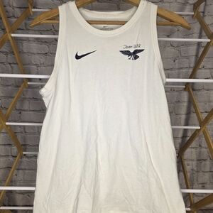 Nike White Tee with Swoosh Logo